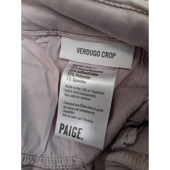 27 Paige Verdugo Crop Raw Hem Vintage Lavender Blooms Cottage Core - Picture 6 of 10